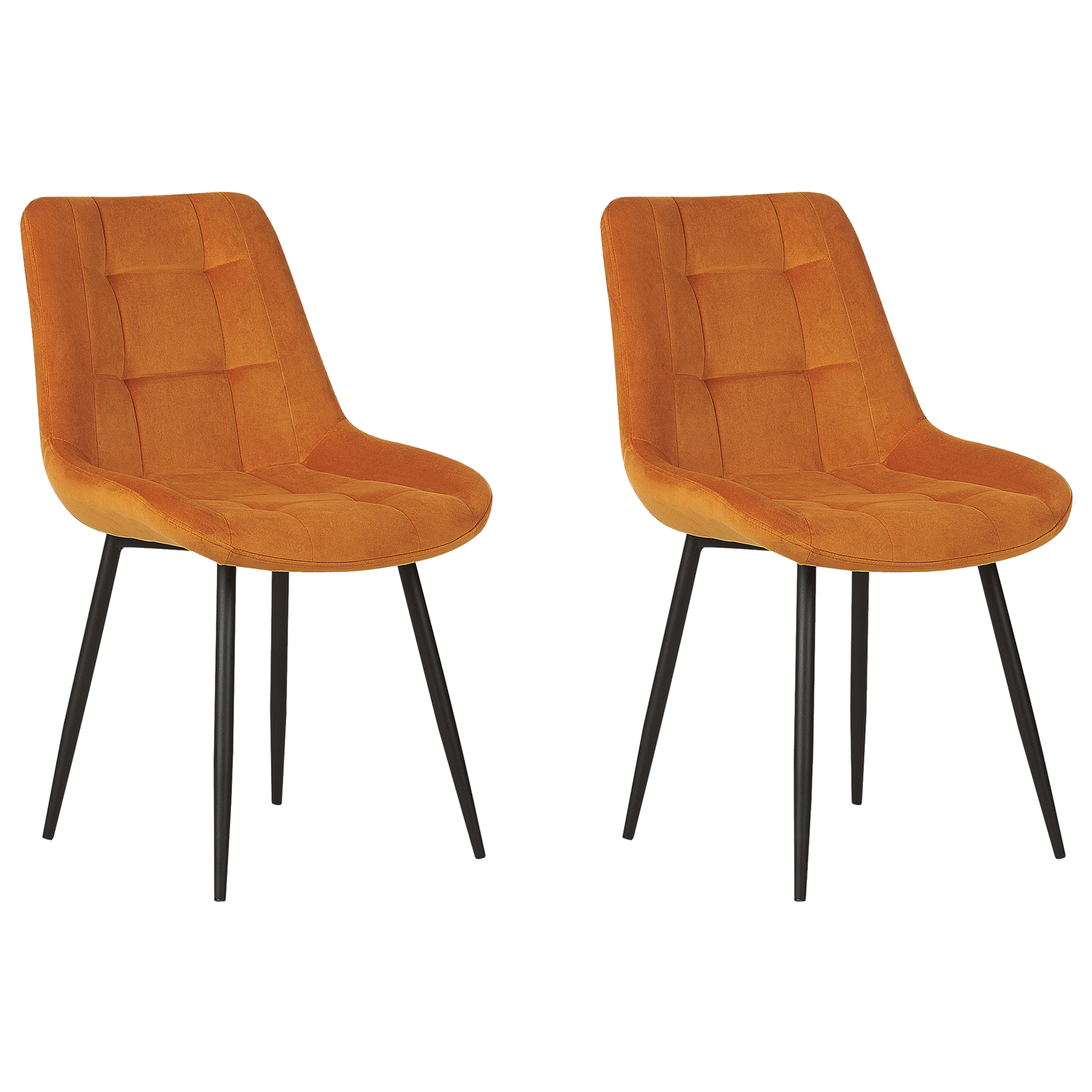 Ruokatuolisetti 2 kpl MELROSE Sametti Oranssi