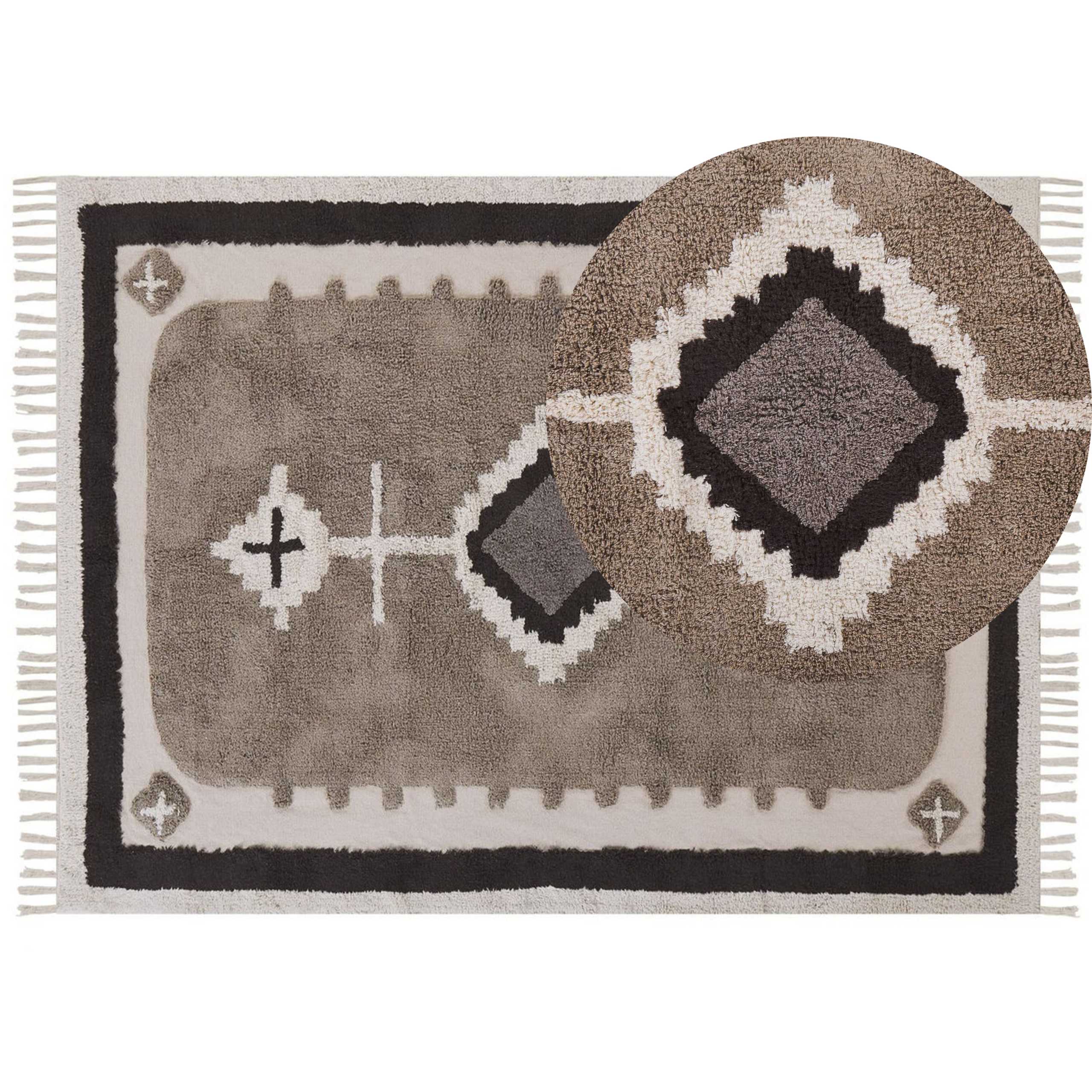 Matto GEYVE Beige 160 x 230 cm Puuvilla