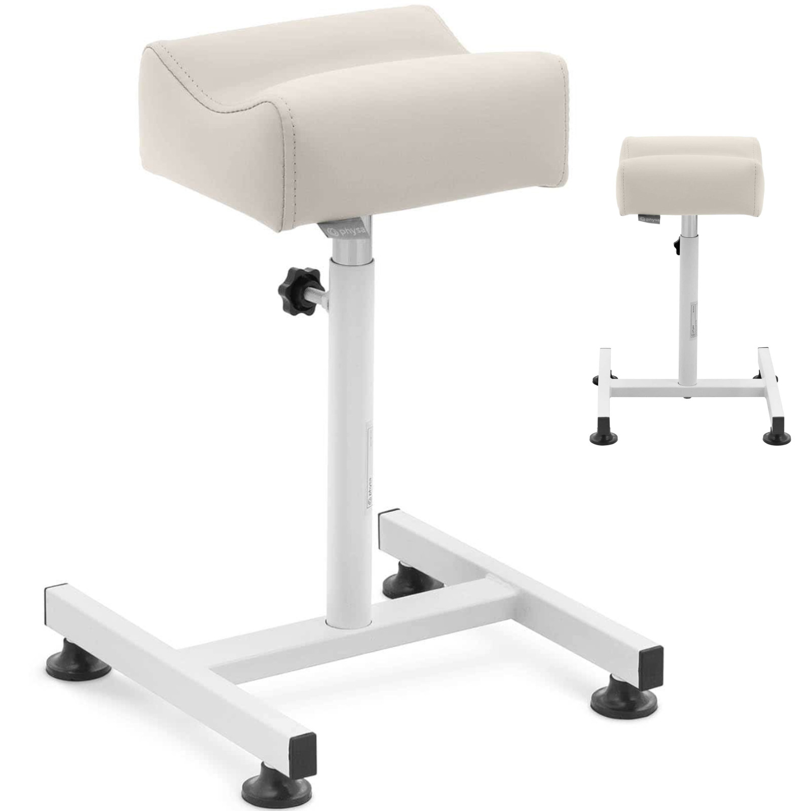 Kosmeettinen jalkarahi pedikyyriin 24x22cm korkeus 47-67cm - kermanvärinen