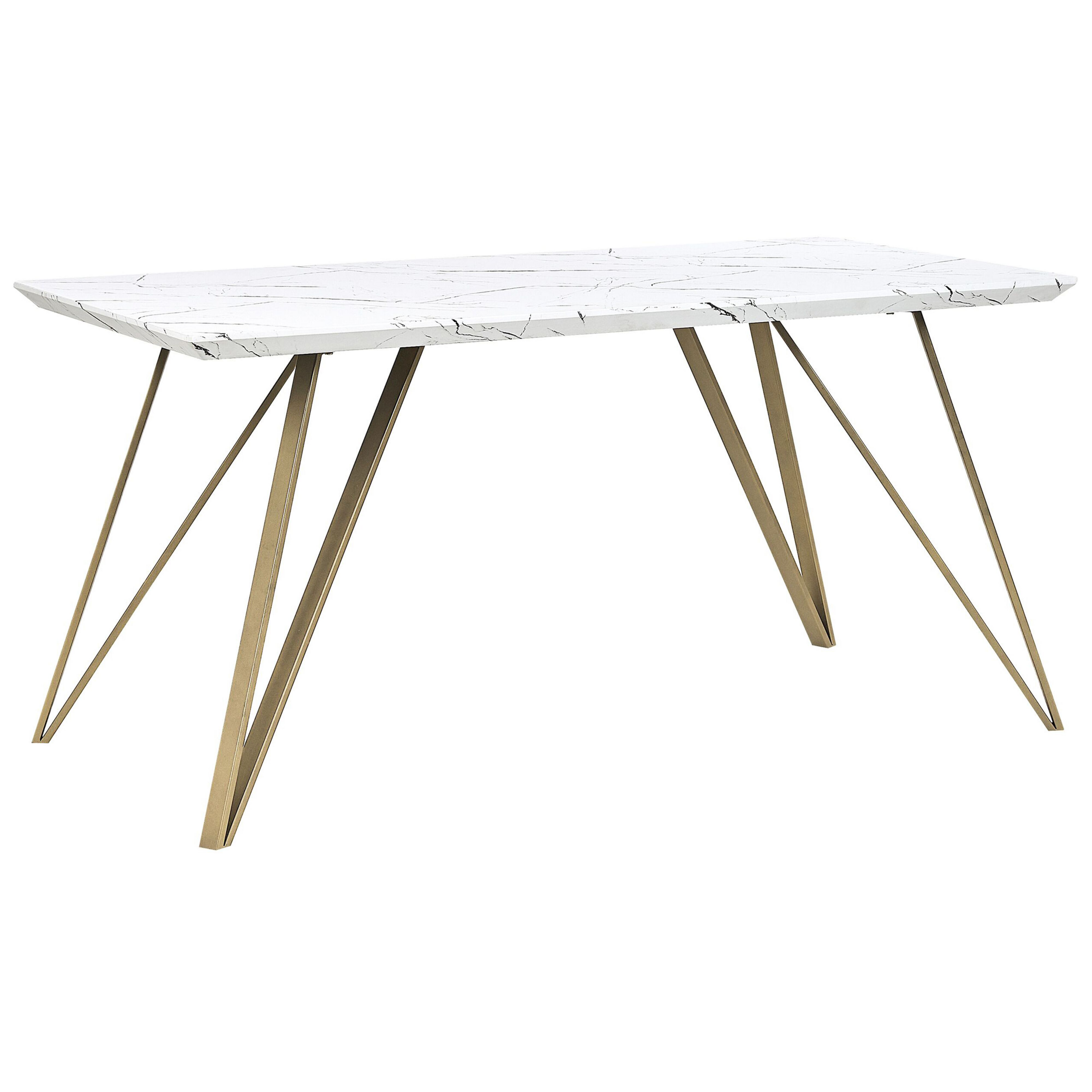 Ruokapöytä MOLDEN Marmorikuvio/kulta 150 cm 80 cm
