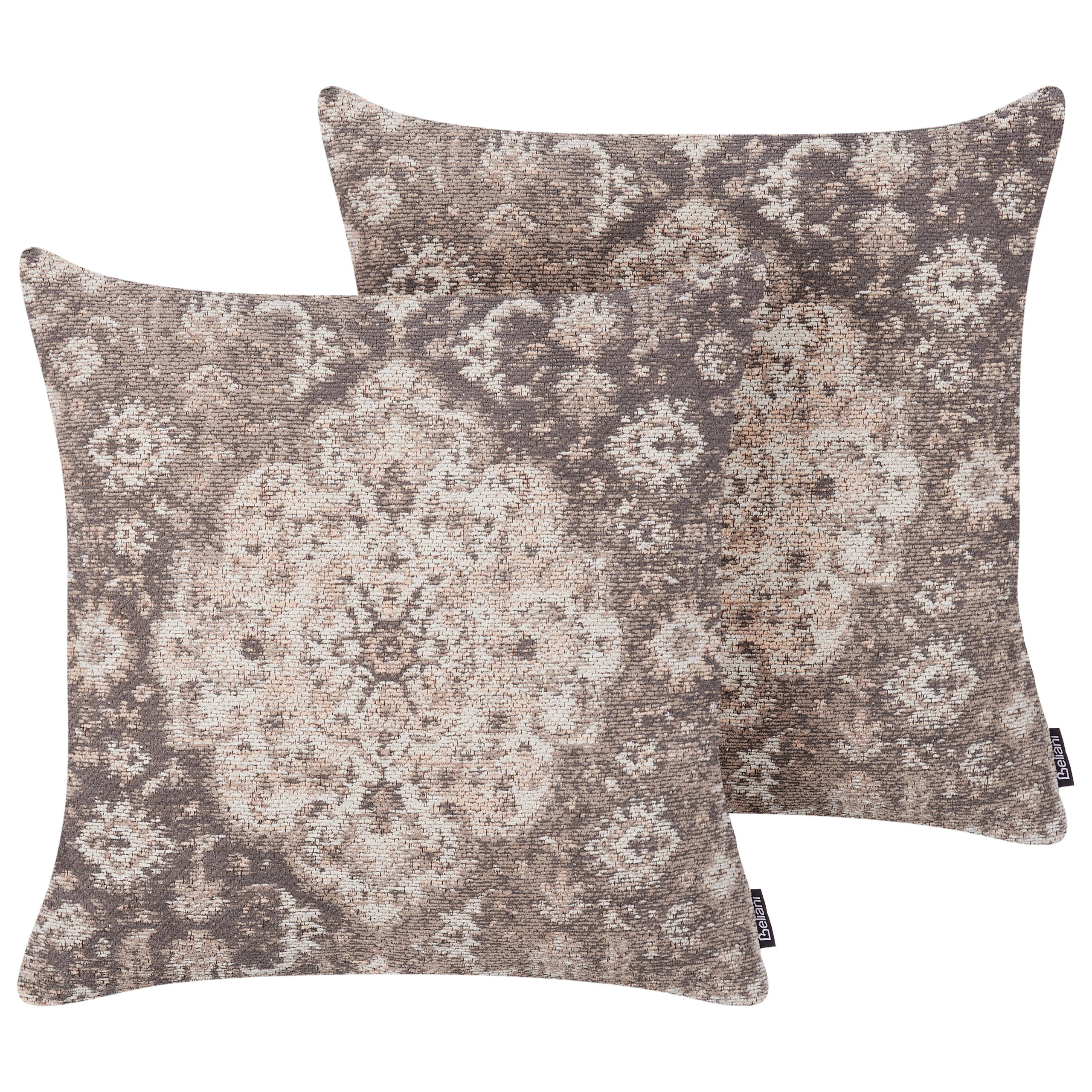 Koristetyynysetti 2 kpl MIMISAL 45 x 45 cm Puuvilla Ruskea Itämainen kuvio