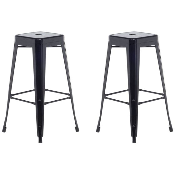 Baarijakkarasetti 2 kpl CABRILLO metalli Musta