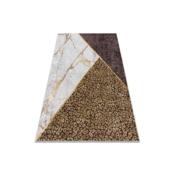 MIRO 51338.805 matto Marmori, geometrinen liukumaton - ruskea 160x220 cm