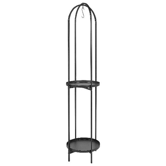 Kukkateline TAMARIX metalli 35 cm Musta