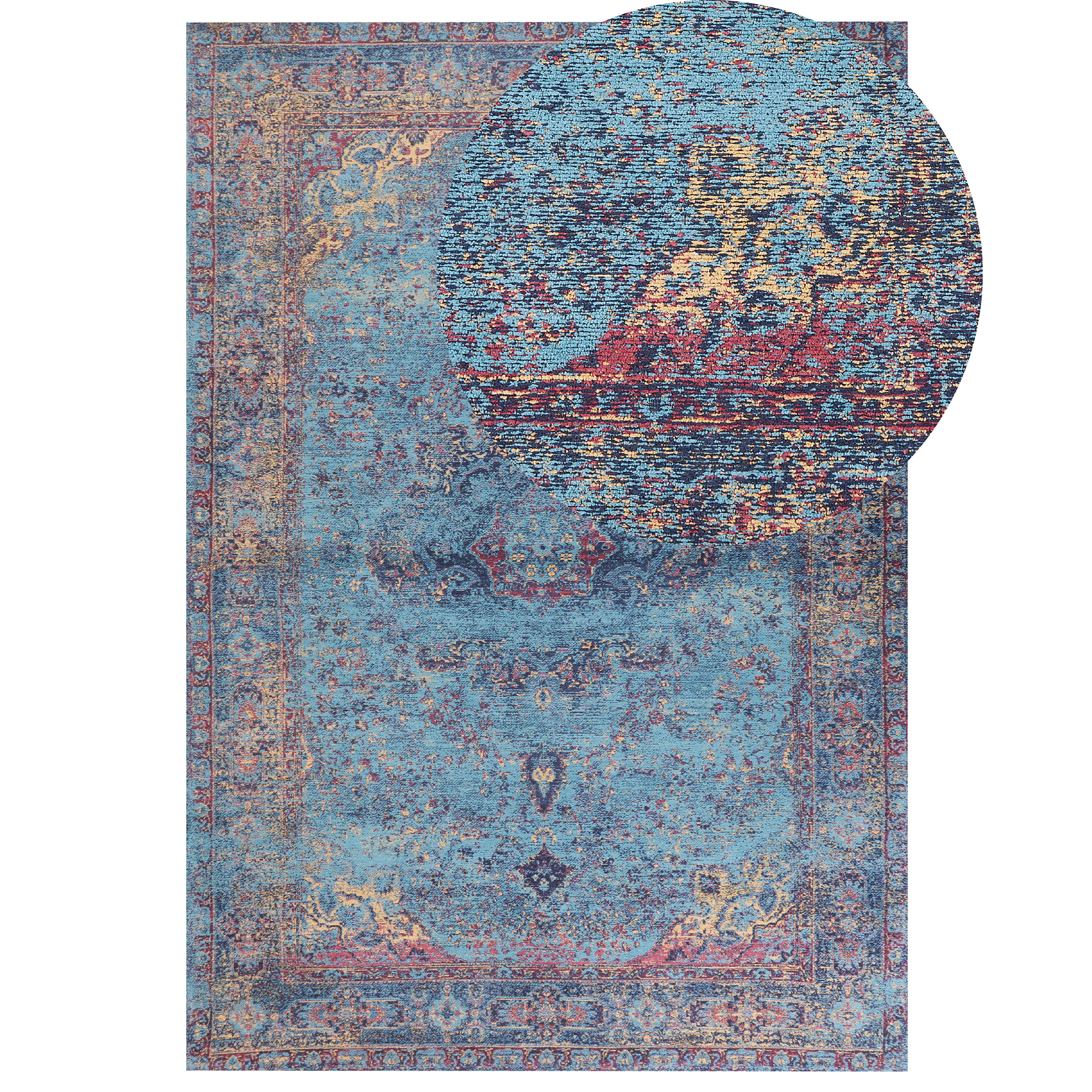 Matto KANSU Sininen 160 x 230 cm puuvilla