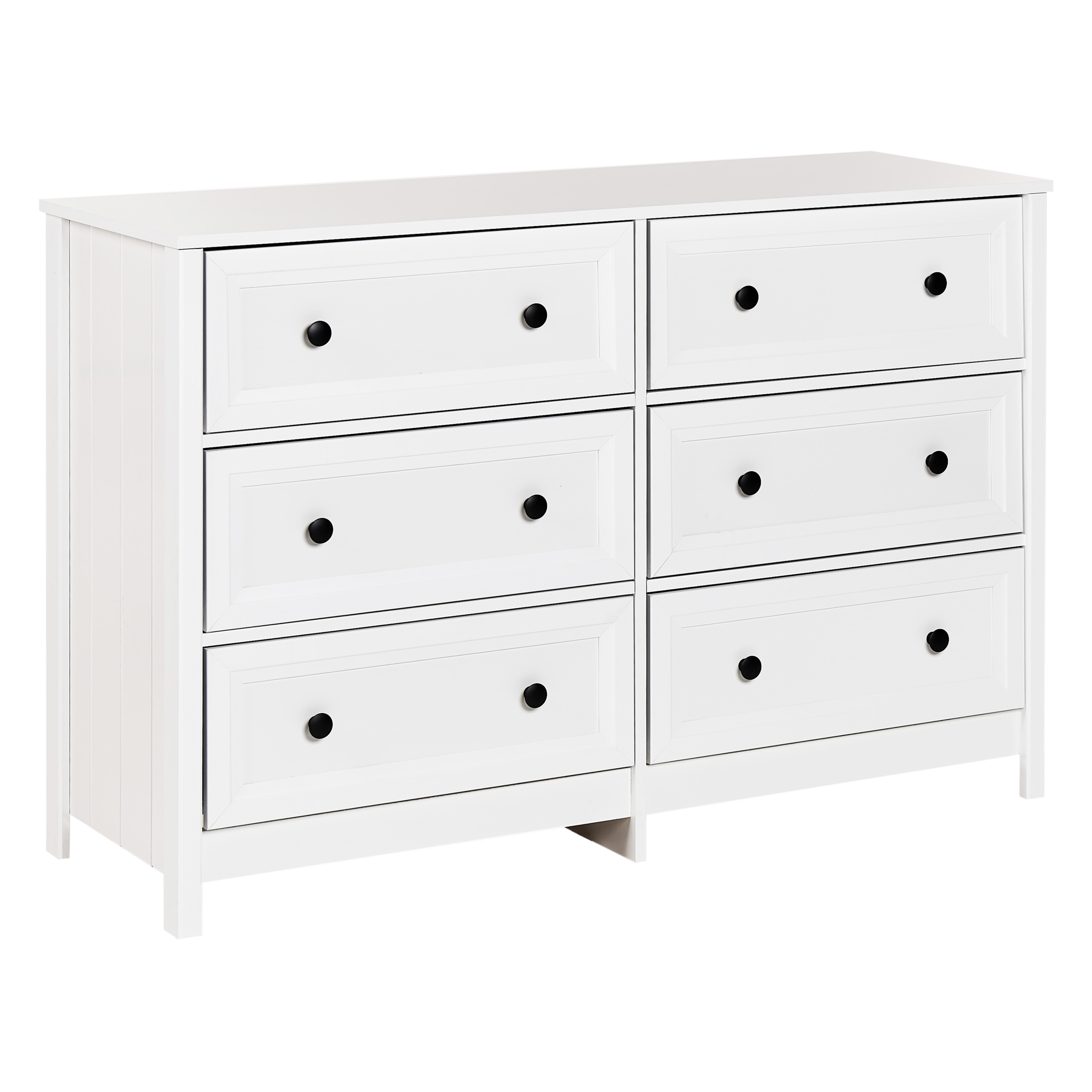 Lipasto 6 laatikolla HAZELVALE Valkoinen