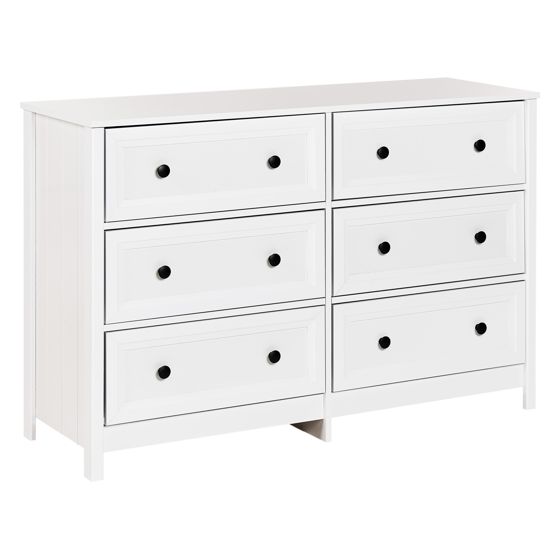 Lipasto 6 laatikolla HAZELVALE Valkoinen