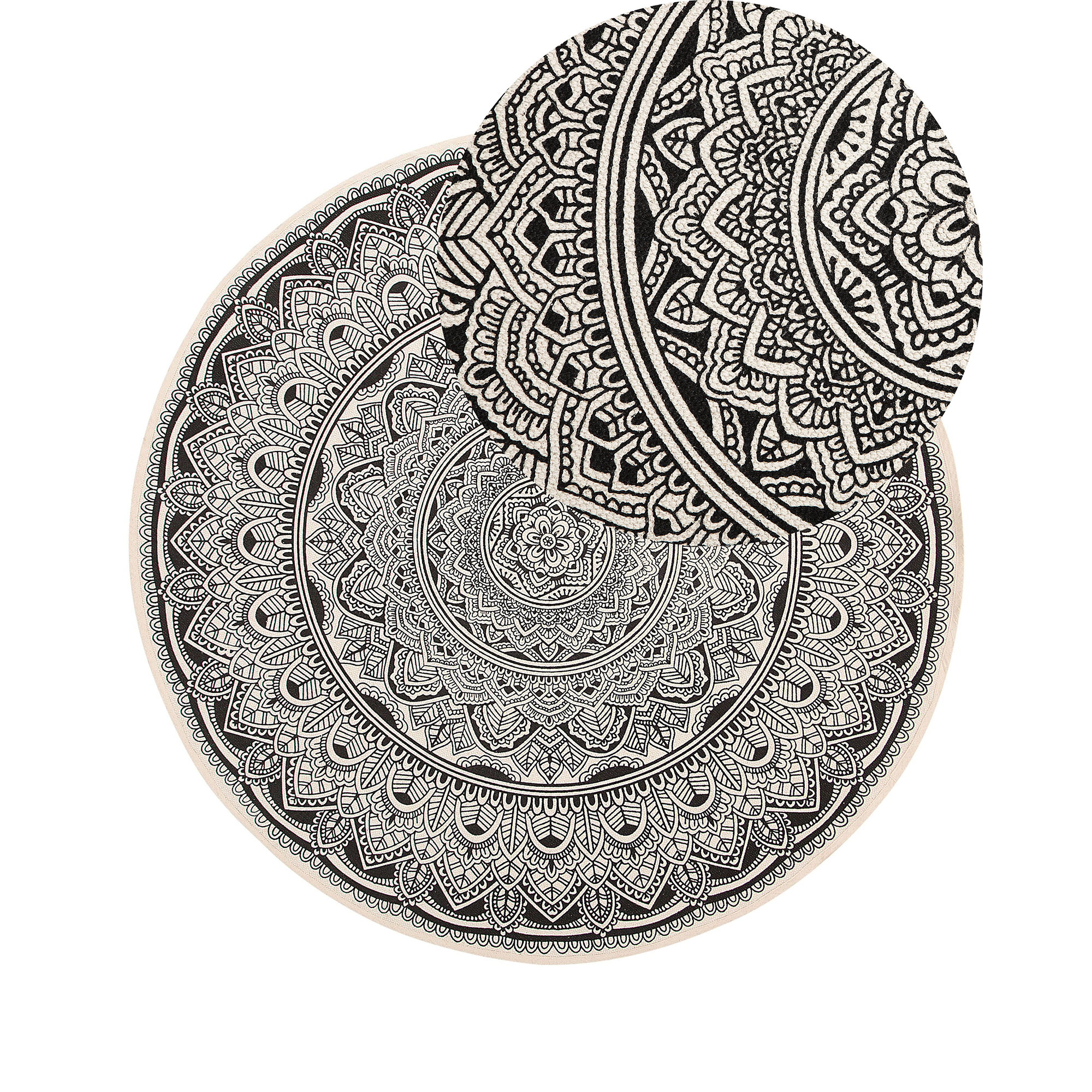 Matto HIZAN Musta ø 120 cm puuvilla