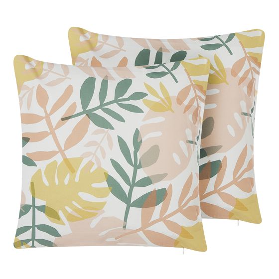 Ulkotyynysetti 2 kpl TEGEA Kasvikuvio 45 x 45 cm Monivärinen