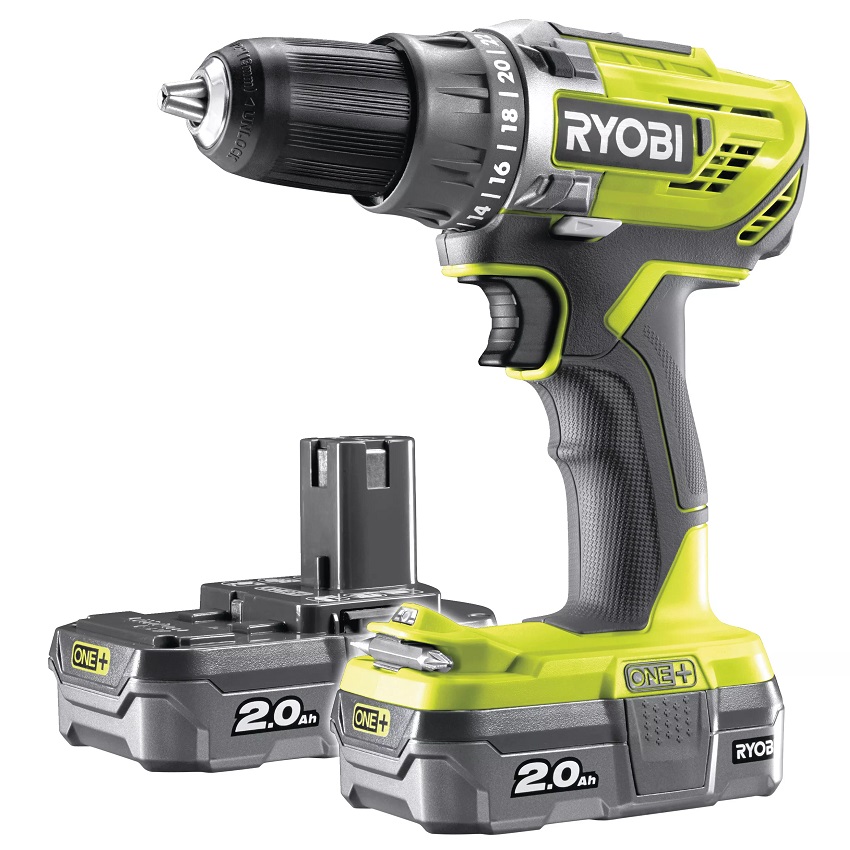 Ryobi R18DD3-220S ONE+ 18V -Akkuporakone 2x 2,0 Ah