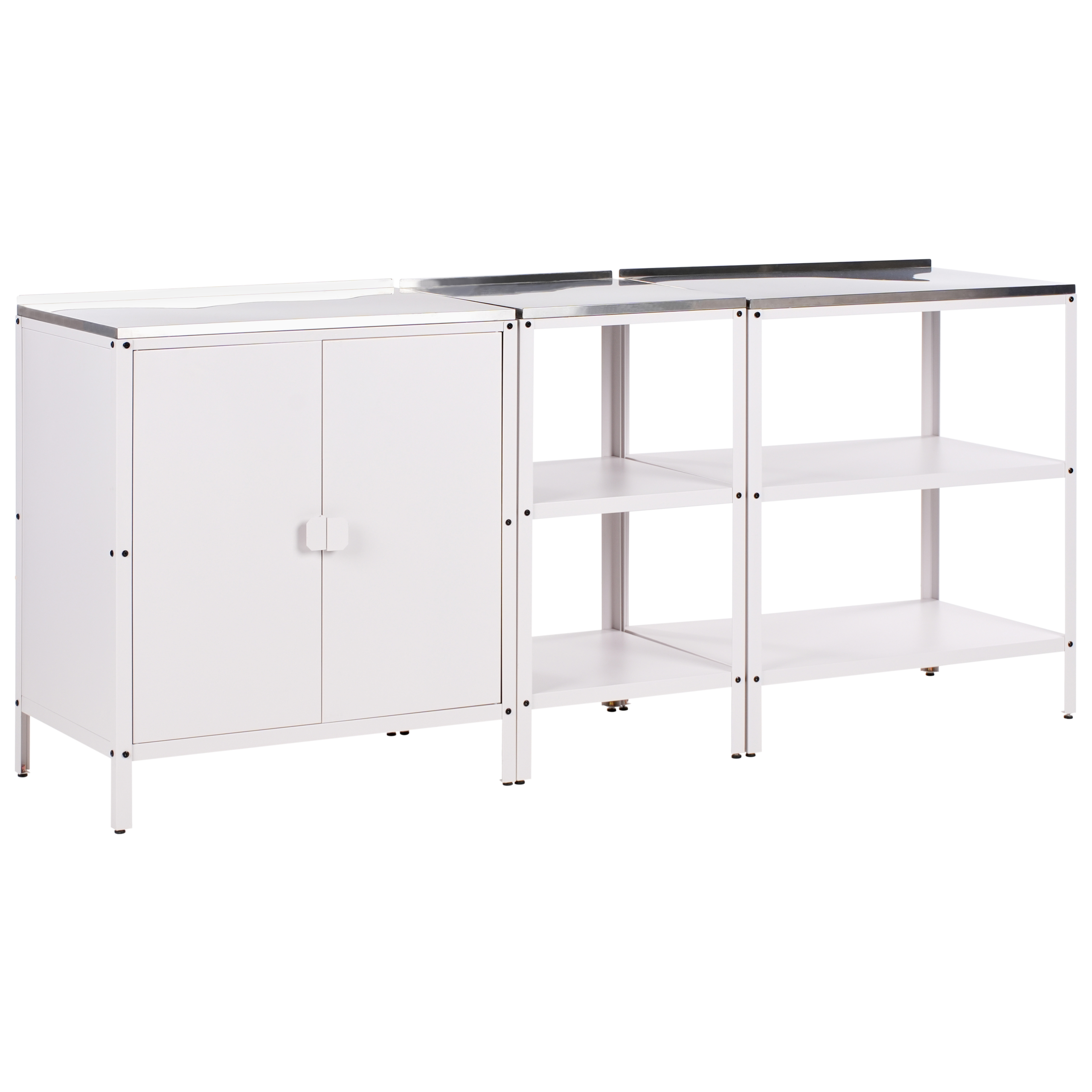 Ulkokeittiösetti 3 osaa VILAMA metalli Valkoinen