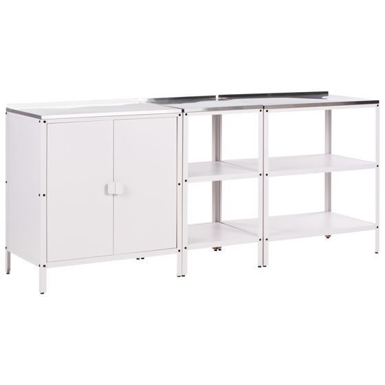 Ulkokeittiösetti 3 osaa VILAMA metalli Valkoinen