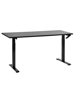 Manuaalisesti säädettävä työpöytä DESTINES Musta 160 cm 72 cm