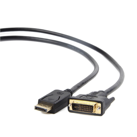 Cablexpert | CC-DPM-DVIM | DVI-kaapeli | Uros | 24+1-nastainen digitaalinen DVI | Uros | 20-nastainen DisplayPort | 1 m | Musta