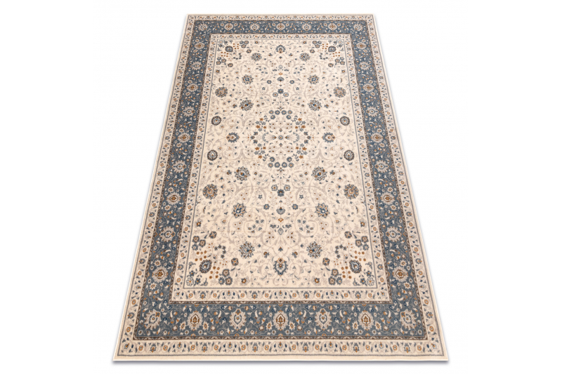 Matto NAIN Ornamentti, kehyskuviolla, 7179/51643 beige / sininen