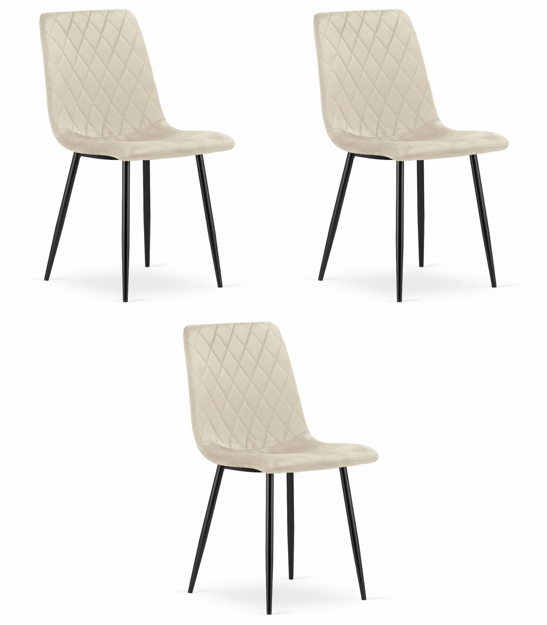 TURIN-tuoli, beige sametti (3 kpl)