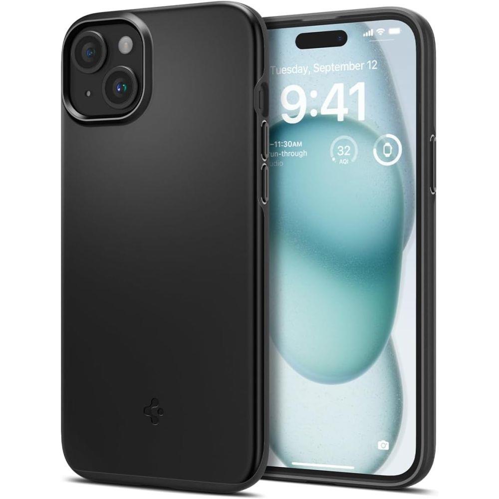 iPhone 15 Thin Fit -suojakuori, musta