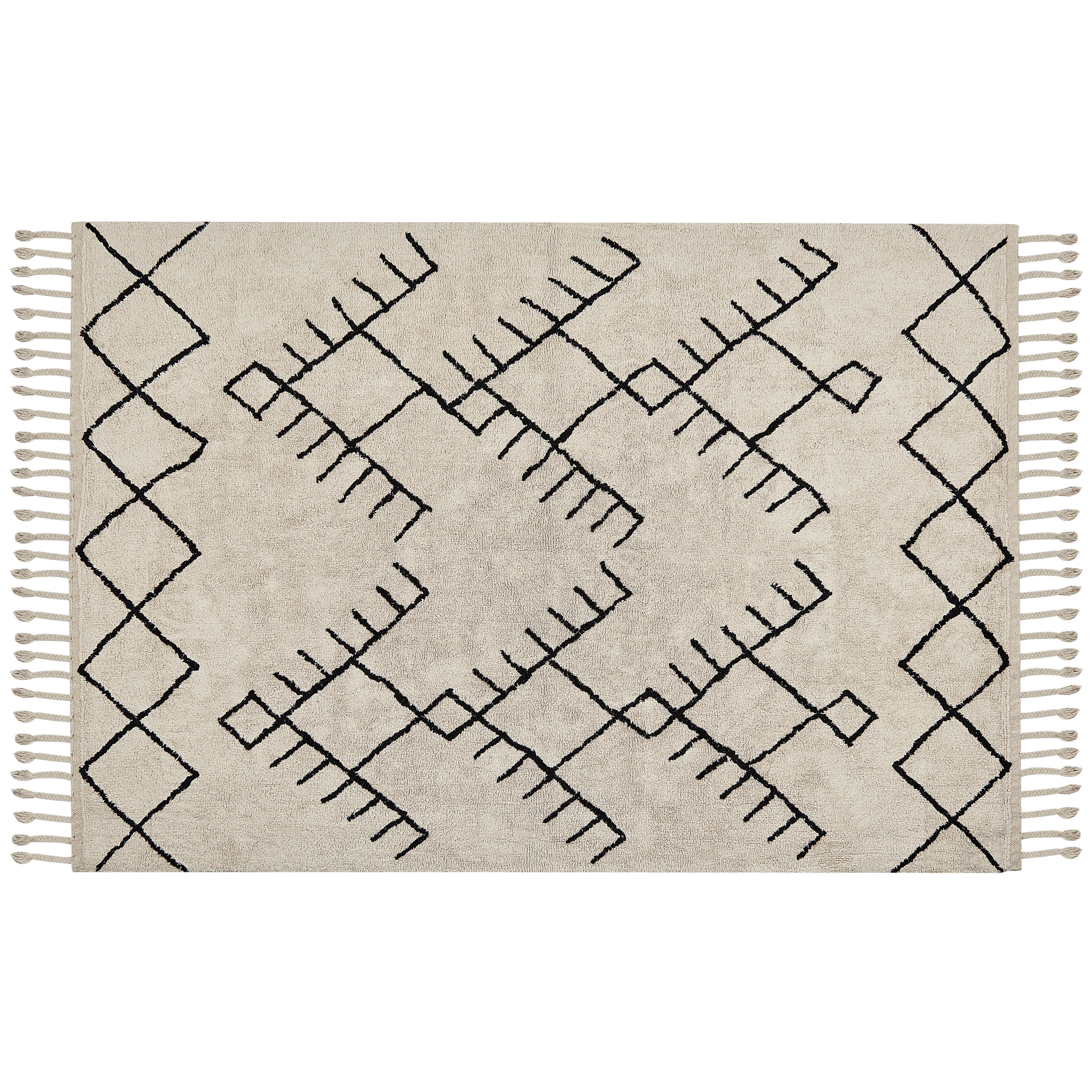 Matto ERLER Vaaleanbeige 160 x 230 cm Puuvilla