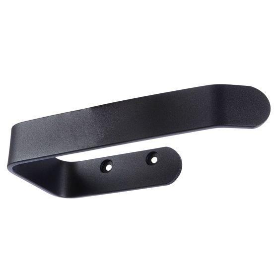 Musta metallinen wc-paperiteline