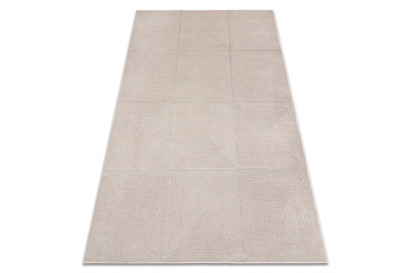 Matto AURA J2624A beige - Geometrinen, rakenteellinen, moderni 160x220 cm