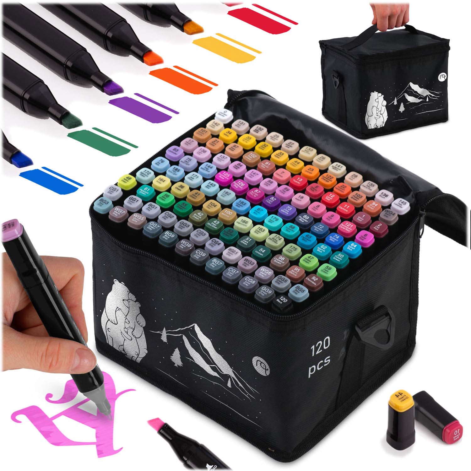 Nukido NK-913 alkoholimerkit, 120 kpl pakkaus