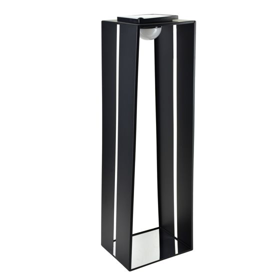 lyhty metalli Mondex Sokke 23x23x70 musta 1kpl