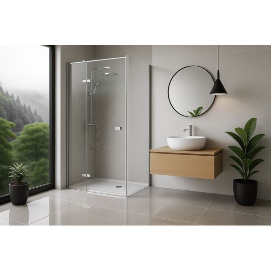 REA Suihkukaappi Atlas 120x100 LEFT kromi, 120X100X200CM