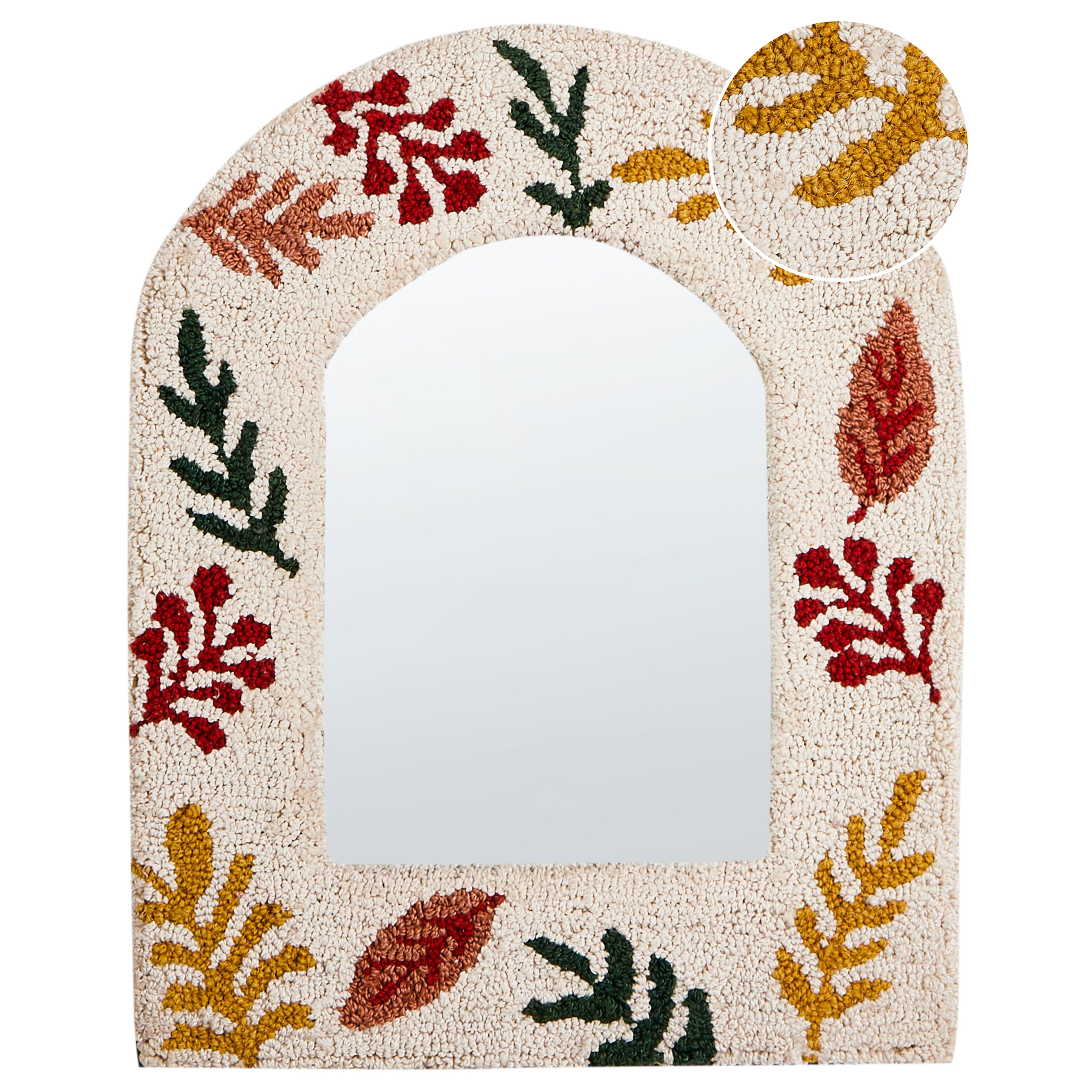 Seinäpeili KUTAISI 40 cm 50 cm puuvilla Luonnonvalkoinen