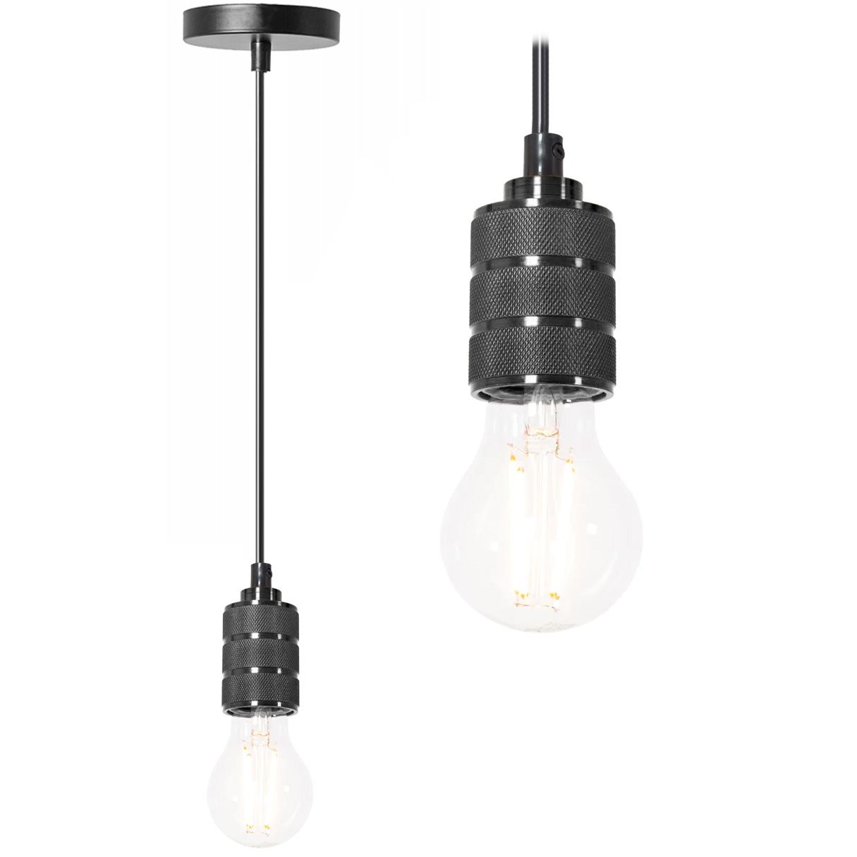 TOOLIGHT riippuva kattovalaisin APP342-1CP musta, 7, 5x10x7, 5cm