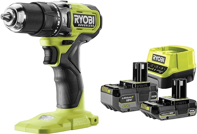 Ryobi RPD18BL-2C42S ONE+ 18V -Akkuiskuporakone Harjaton, 2,0Ah + 4,0Ah