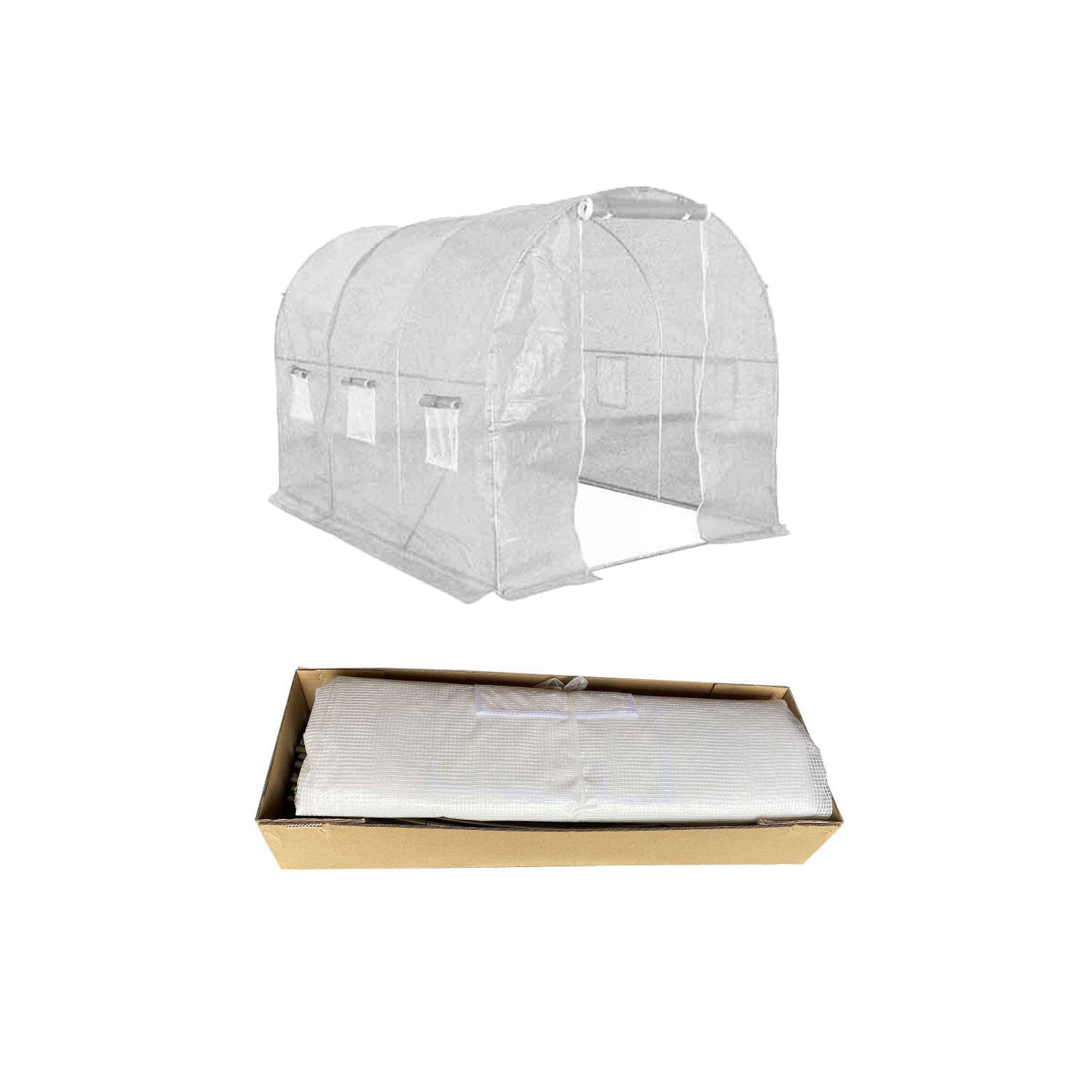 Tunnelin puutarhakalvo 300 x 200 x 200 cm, UV-12, läpinäkyvä