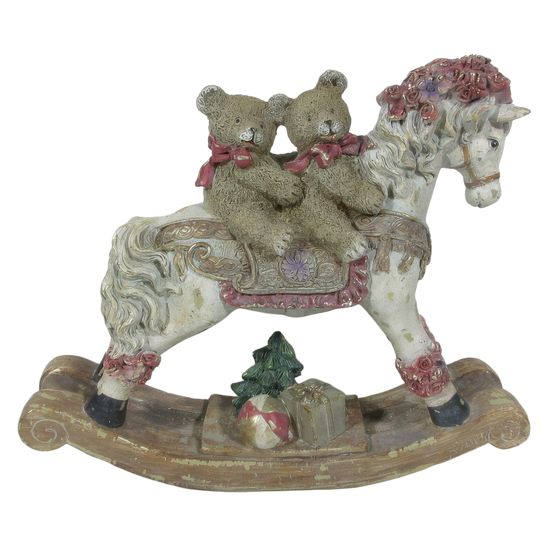 Keinuhevospatsas SANTA LILA monivärinen polyresiini 25, 5x7x21 cm