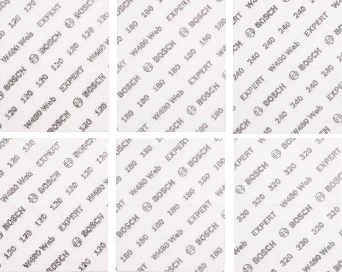 Bosch Expert L480 -Vaahtomuovihiomapaperisetti 115x140 mm 6 kpl