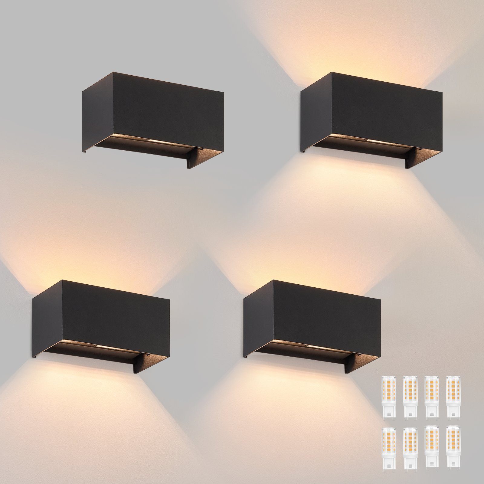 ZMH 4ER LED-seinävalaisin - Ulkoseinävalaisin Sisäseinävalaisin G9