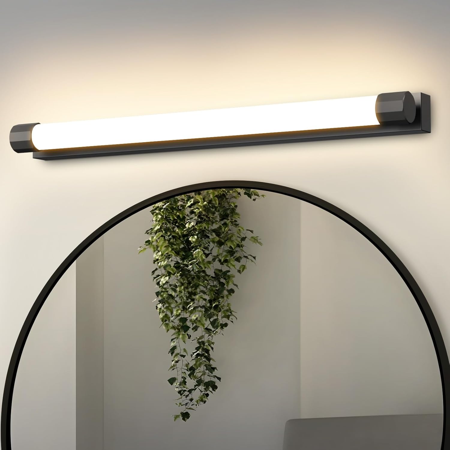 ZMH Musta LED-seinävalaisin kylpyhuoneen peiliin 10w 3000k IP44