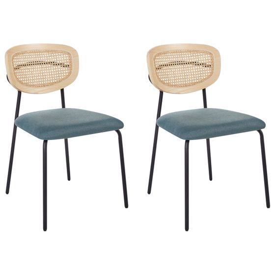 Ruokatuolisetti 2 kpl MAYETTA rottinki Sinivihreä