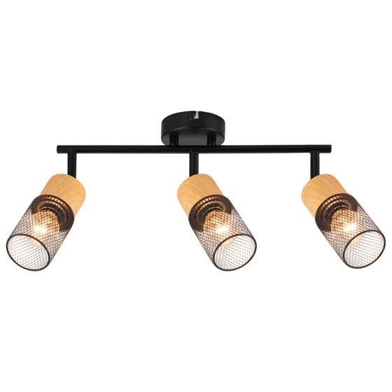 NETTLIFE puinen kattokohdevalaisin E14 kattovalaisin 350° säädettävä seinäkohdevalaisin vintage - keittiön valaisin säädettävä ilman lamppua