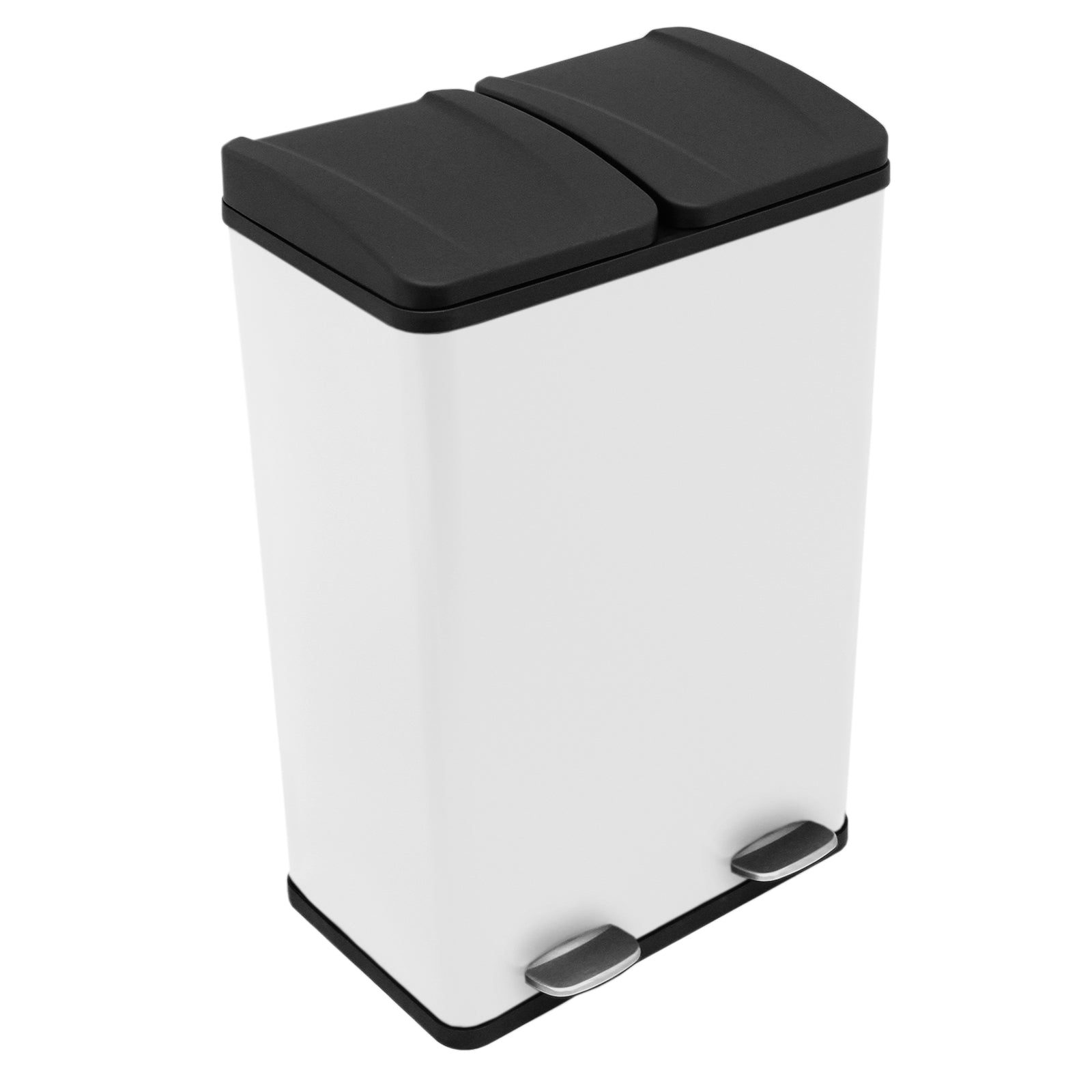 60 litran kaksoispoljinroska-astia, valkoinen