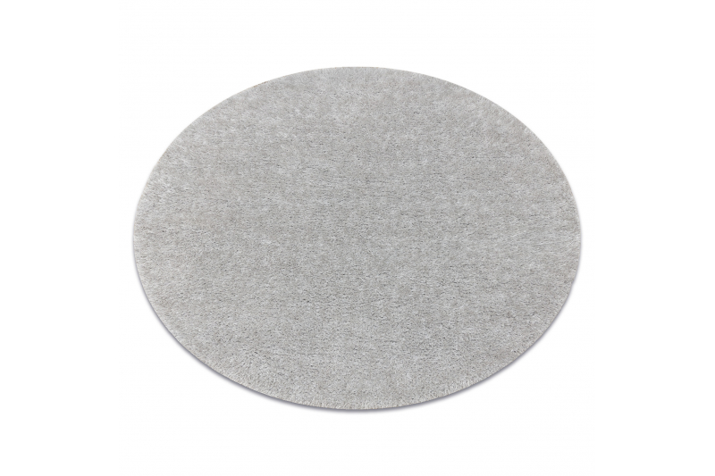 Matto BUENOS pyöreä 7005 shaggy, yksivärinen hopea pyöreä 150 cm
