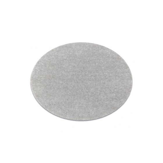 Matto BUENOS pyöreä 7005 shaggy, yksivärinen hopea pyöreä 150 cm