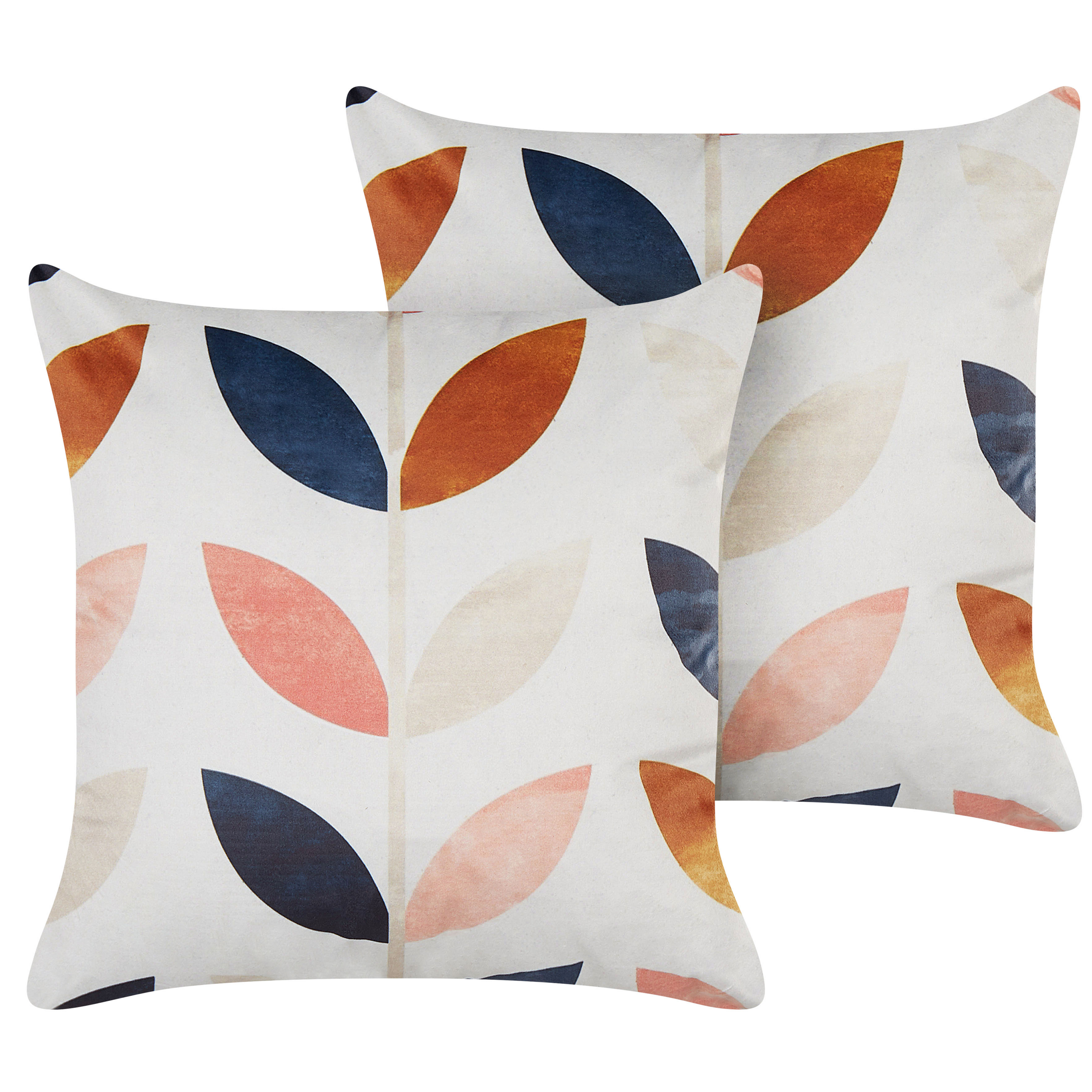 Koristetyynysetti 2 kpl QUINOA sametti 45 x 45 cm Monivärinen Kasvikuvio