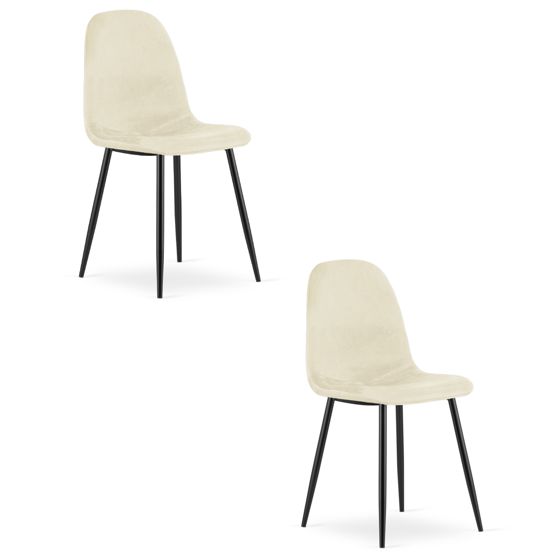 COMO-tuoli, beige sametti (2 kpl)