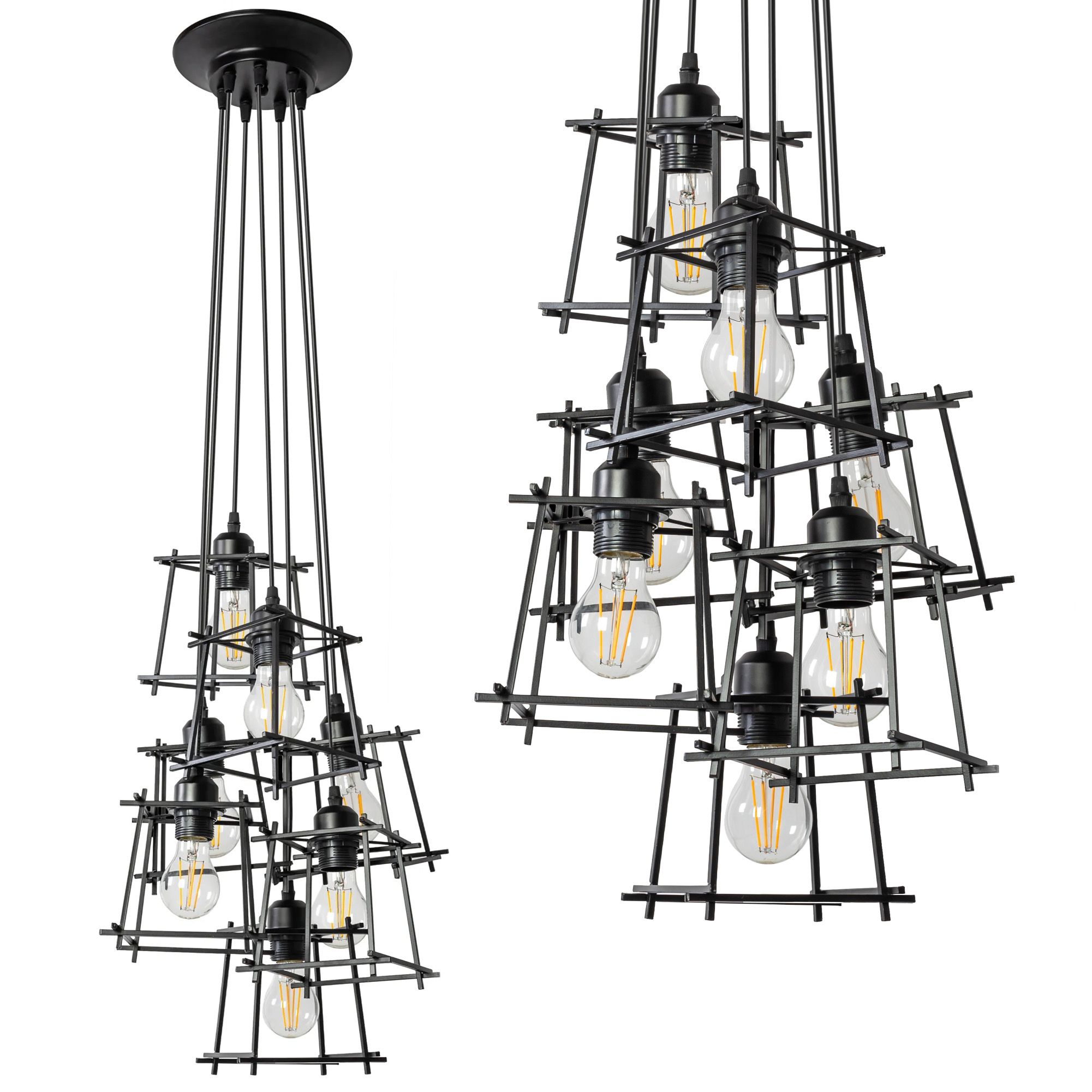 TOOLIGHT riippuvalaisin APP221-7CP musta, 80X20X80CM