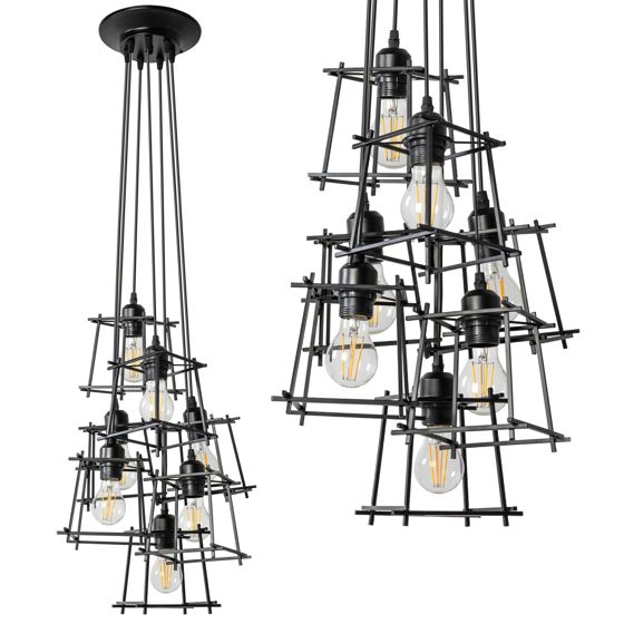 TOOLIGHT riippuvalaisin APP221-7CP musta, 80X20X80CM