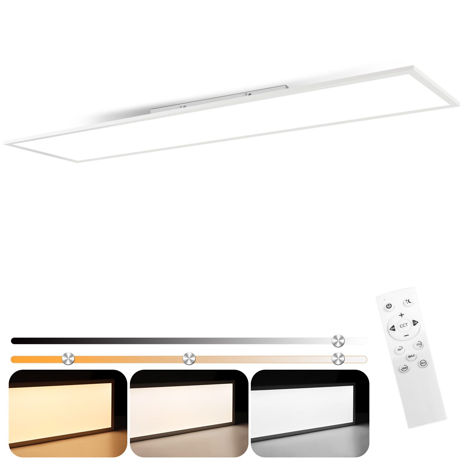 NETTLIFE LED-paneeli,120x30,himmennettävä,kaukosäätimellä,40W,musta