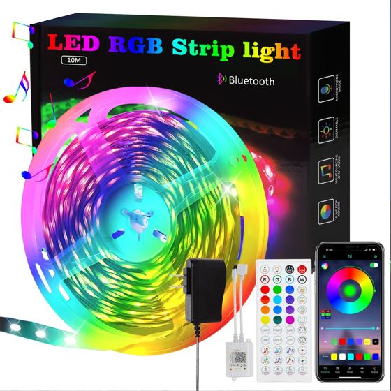 NETTLIFE 10m, monivärinen, muovinen, LED - nauha