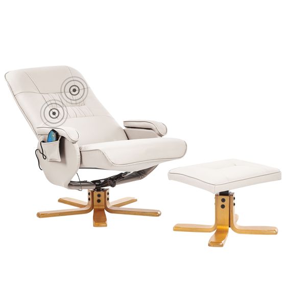 Hierontatuoli RELAXPRO rahilla Keinonahka Vaaleanbeige
