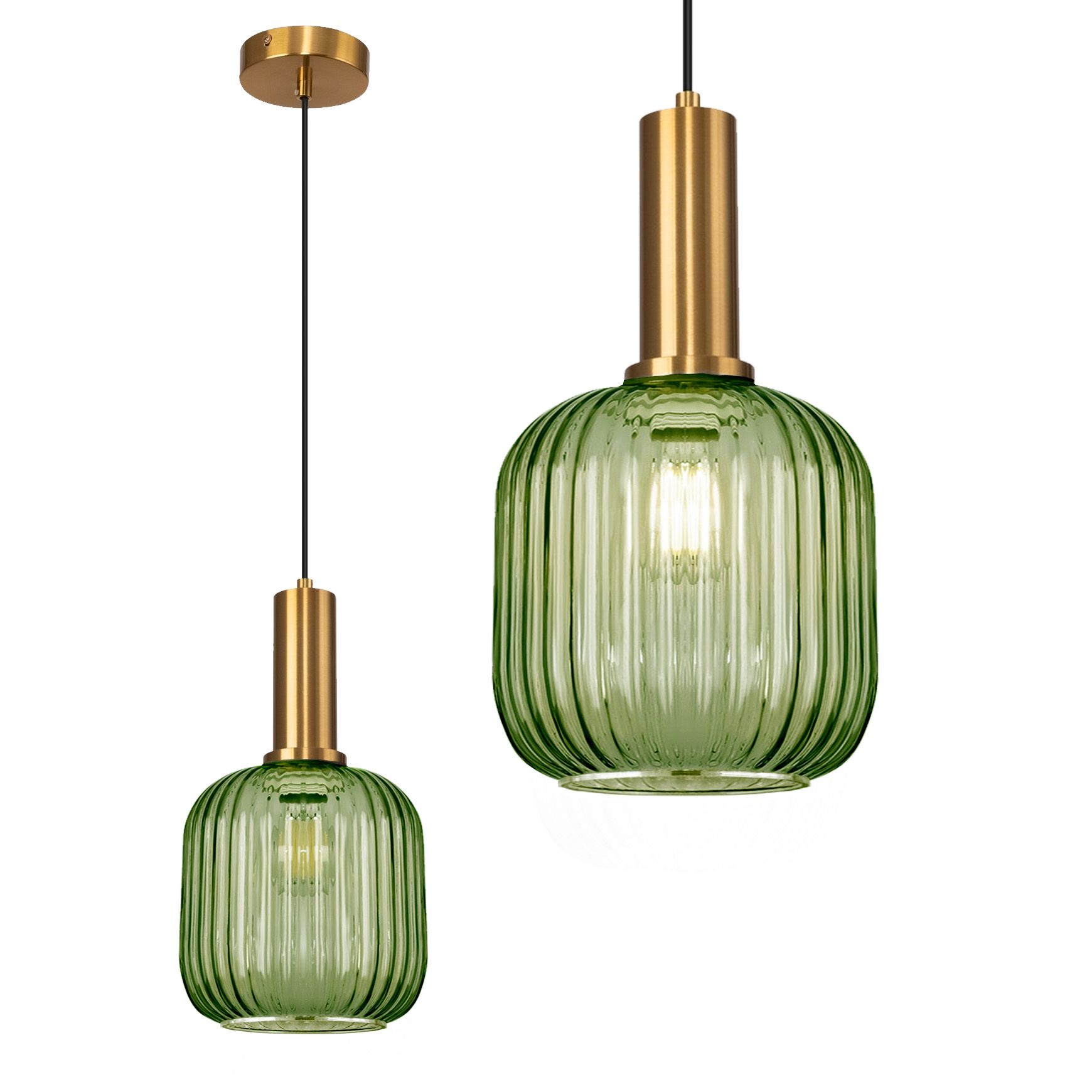 TOOLIGHT riippuva kattovalaisin APP462-1CP vihreä, 45x10x32, 5cm