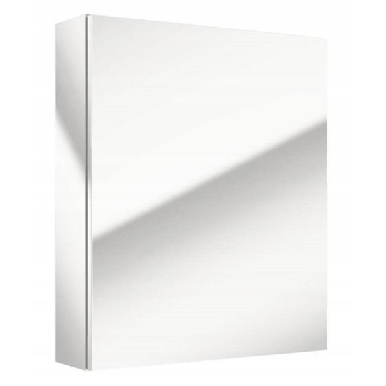 Salsa-riippuva kylpyhuonekaappi peilillä, valkoinen, 60x50x15 cm