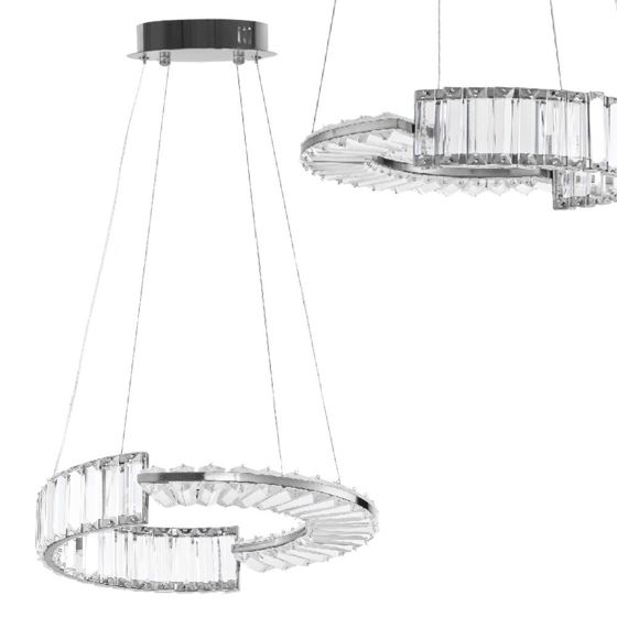 TOOLIGHT riippuva kattovalaisin LED APP1527-CP40 kromi, 40x40x90cm